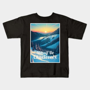 Massif de charlevoix ski - Quebec Kids T-Shirt